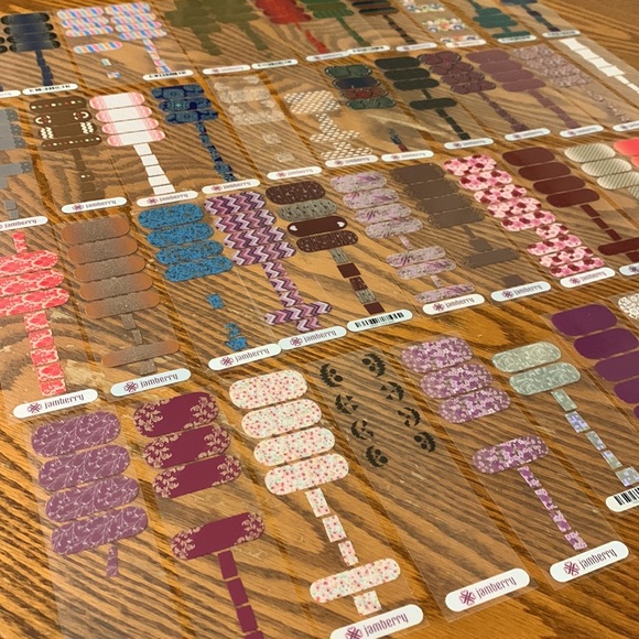 Jamberry nail wraps lot of partial sheets press on nails - Picture 2 of 5